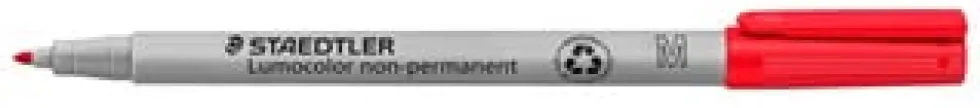 OH-Penna Staedtler Lumocolor Röd, medium, vattenlöslig, 10st