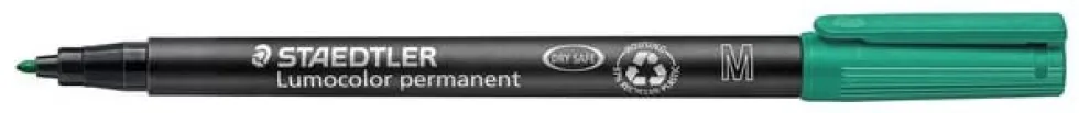 OH-Penna Staedtler Lumocolor Grön, medium, permanent, 10st