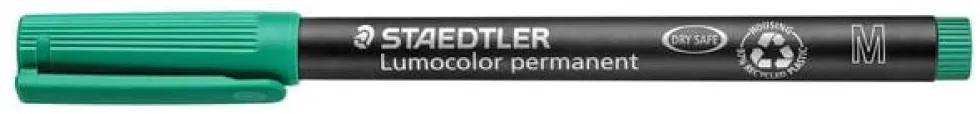 OH-Penna Staedtler Lumocolor Grön, medium, permanent, 10st