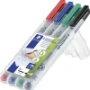 OH-Penna Staedtler Lumocolor, medium, vattenlöslig, 4/fp