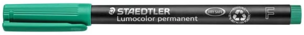 OH-Penna Staedtler Lumocolor Grön, fine, permanent, 10st