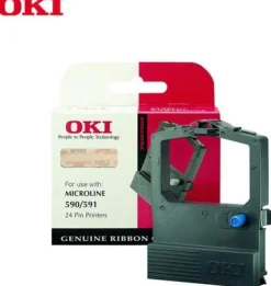 OKI - 1 - svart - färgband - för Microline