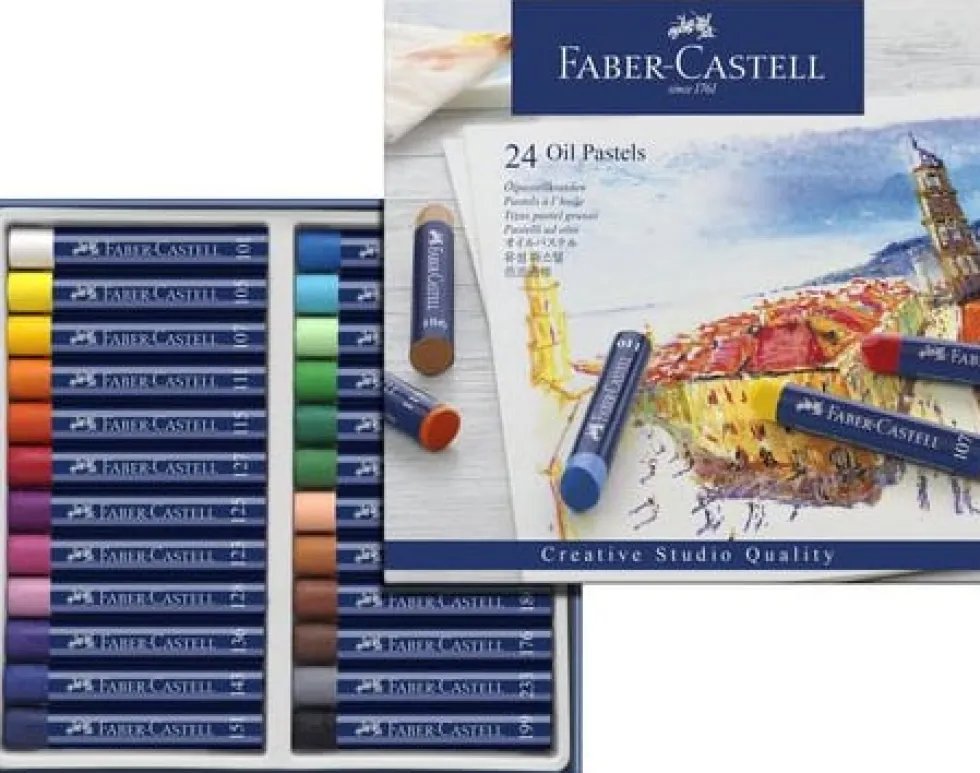Oljepastellkrita Faber-Castell, 24 färger