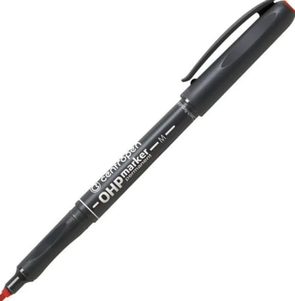 Overheadpenna Ergo permanent, medium, röd