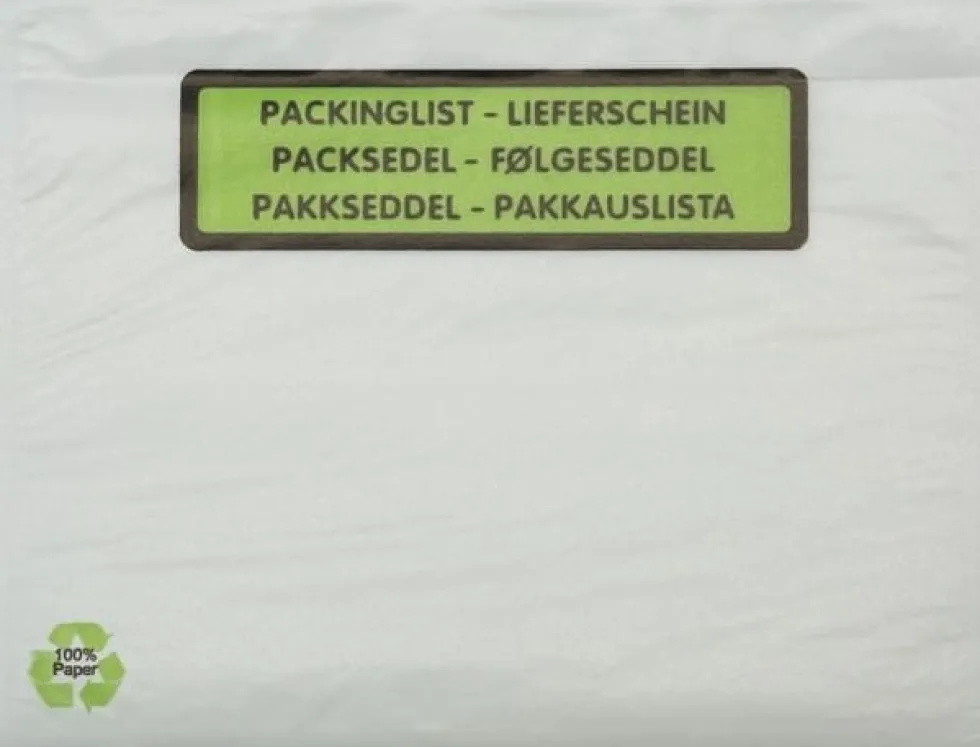 Packsedelskuvert papper C5 tryck 1000/fp