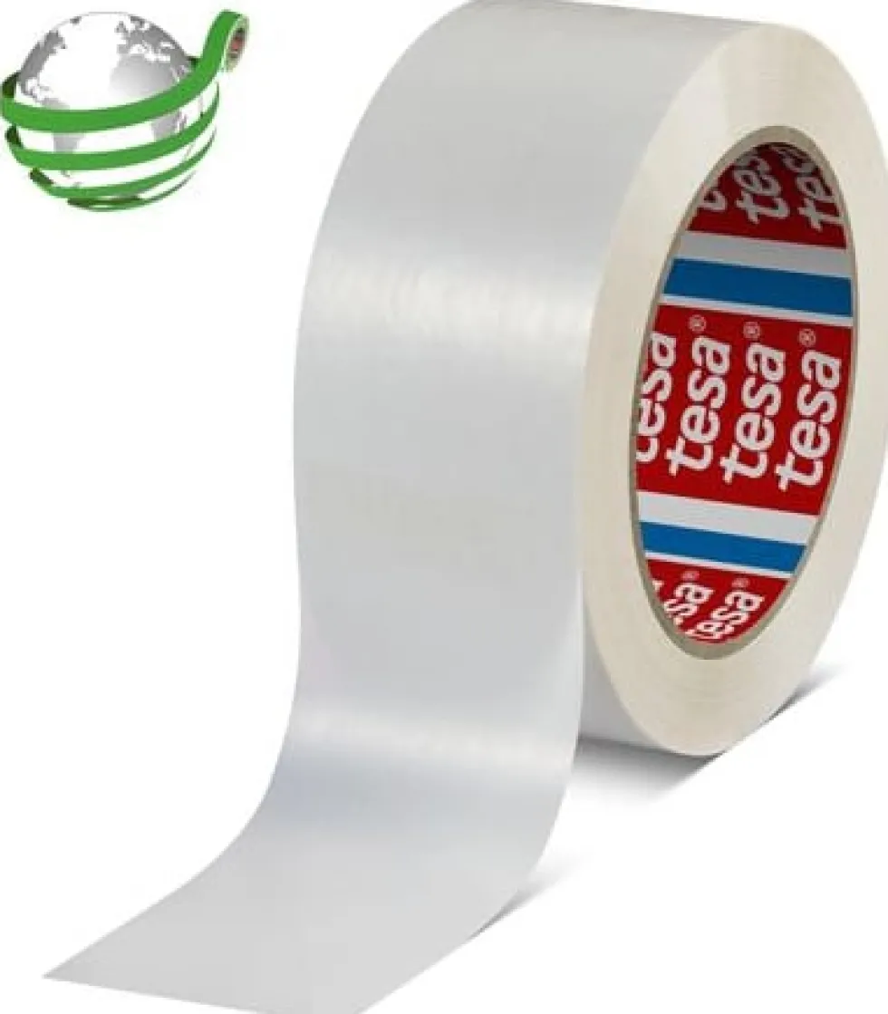 Packtejp maskin TESA PET 50mmx132m vit