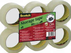 Packtejp SCOTCH 309 Klar, PP/akryl, tystavrullad, 50mm x 66m, 6/fp