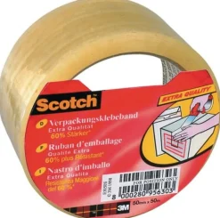 Packtejp SCOTCH 309 Klar, PP/akryl, tystavrullad, 50mm x 66m, 6/fp