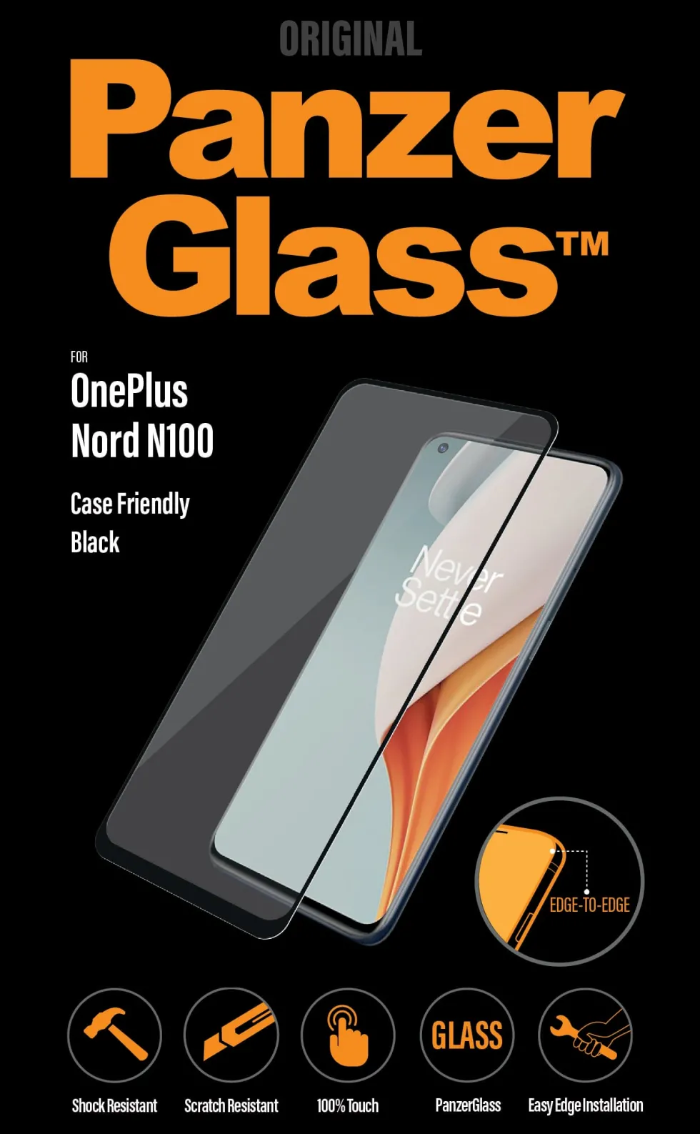 PanzerGlass OnePlus Nord N100 (CF), Black