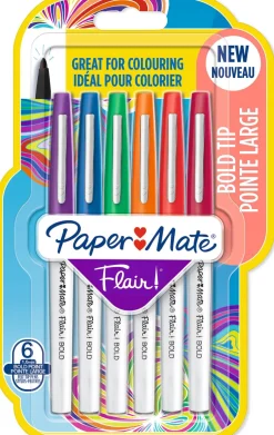 Papermate Flair Bold 6-Blister Ass.colors