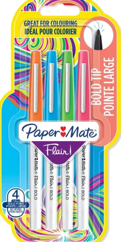 Papermate Flair Bold 4-Blister Ass.colors