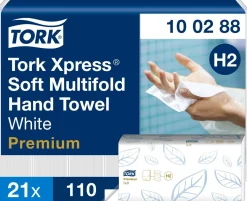 Pappershandduk TORK Xpress Premium H2, soft, blå dekor, 2310/fp
