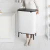 Papperskorg BRABANTIA Bo Touch 60L vit