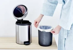Papperskorg BRABANTIA Pedalhink Newicon 5L Matt stål