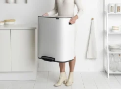 Papperskorg BRABANTIA Pedal Bo 2x30L Vit