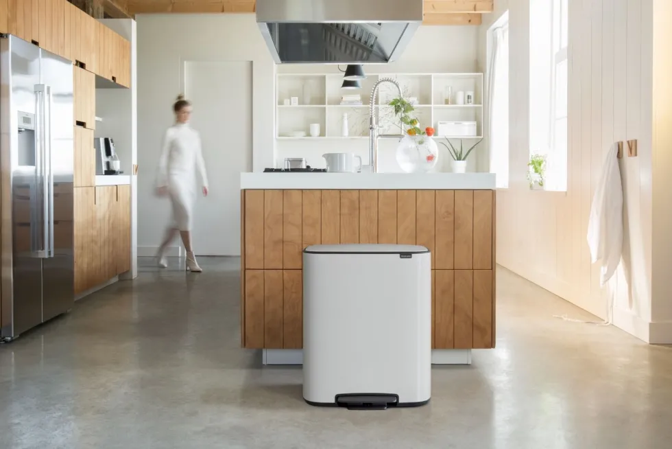 Papperskorg BRABANTIA Pedal Bo 2x30L Vit
