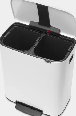 Papperskorg BRABANTIA Pedal Bo 2x30L Vit