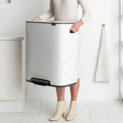 Papperskorg BRABANTIA Pedal Bo 2x30L Vit