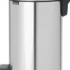Papperskorg BRABANTIA Pedalhink Newicon 12L Matt stål