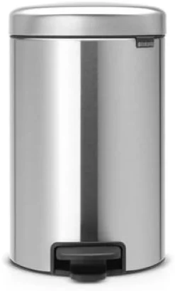 Papperskorg BRABANTIA Pedalhink Newicon 12L Matt stål