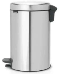 Papperskorg BRABANTIA Pedalhink Newicon 12L Matt stål