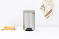 Papperskorg BRABANTIA Pedalhink Newicon 12L Matt stål