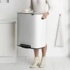 Papperskorg BRABANTIA Pedal Bo 60L vit