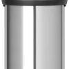 Papperskorg Brabantia Push Bin 60L, matt rostfritt stål