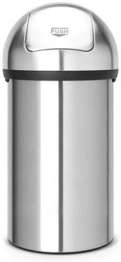 Papperskorg Brabantia Push Bin 60L, matt rostfritt stål