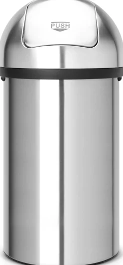 Papperskorg Brabantia Push Bin 60L, matt rostfritt stål