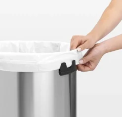 Papperskorg Brabantia Push Bin 60L, matt rostfritt stål