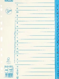 Pappregister JOPA A4 A-Ö vit/blå