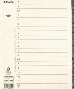 Pappregister Servo System A4+ A-Ö grå