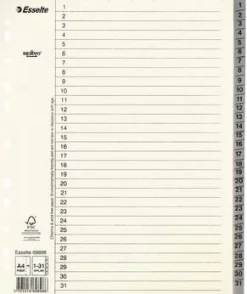 Pappregister Servo System A4+ 1-31 grå