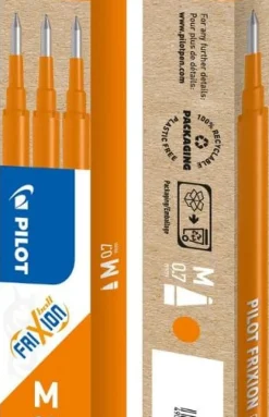 Pennpatron Gelbläck PILOT Frixion 0,7mm Orange 3/FP