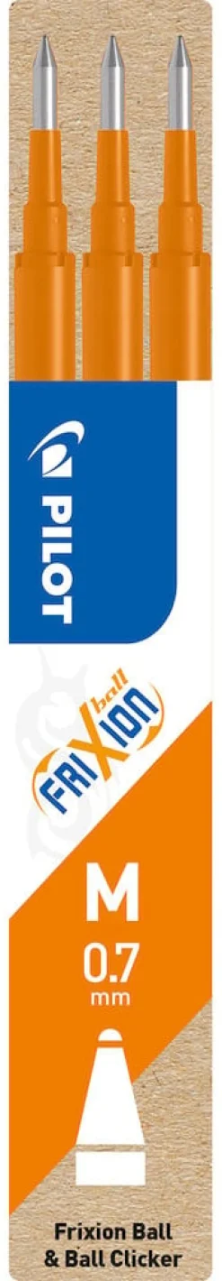 Pennpatron Gelbläck PILOT Frixion 0,7mm Orange 3/FP