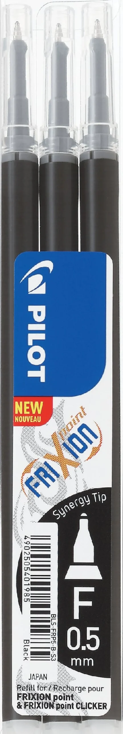 Pennpatron Gelbläck PILOT Frixion Point 0,5 Svart3/FP