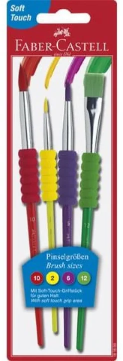 Penselset Soft Grip 4 Storlekar 4/fp