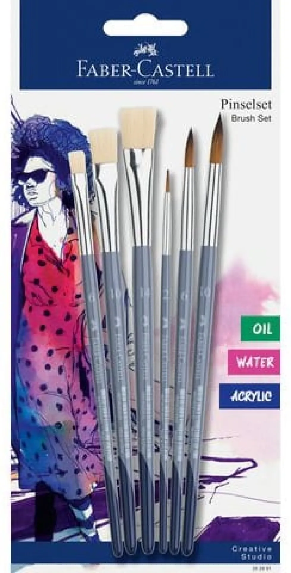 Penslar FABER CASTELL runda o flat 6/fp
