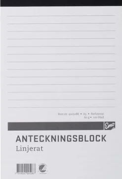 Perforerade Block A5, linjerat, 100bl