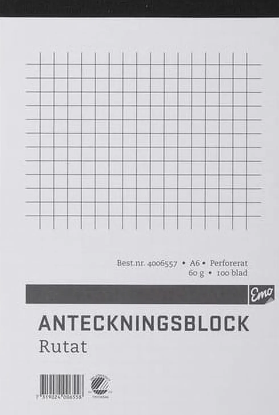 Perforerade Block A6, rutigt, 100bl