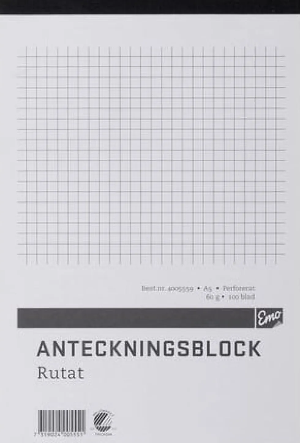 Perforerade Block A5, rutigt, 100bl