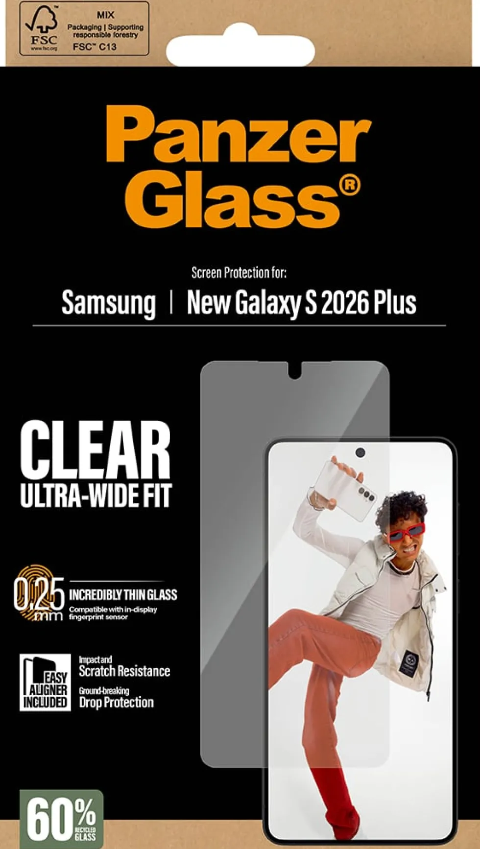 PG Screen Protector Galaxy S26 Edge UWF w. EasyAligner