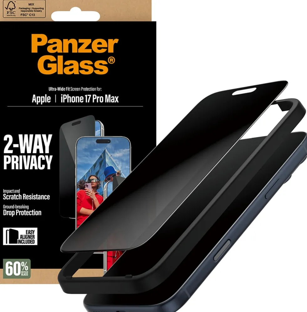 PG 2Way Privacy Screen Protect iPhone 17 ProMax UWF EasyAlig