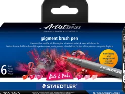 pigment brush penna Röd&Rosa 6 st