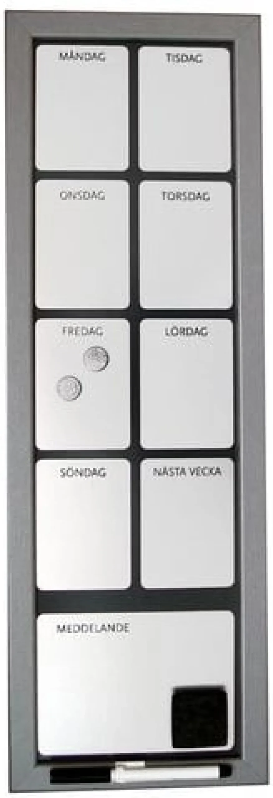 Planeringstavla Vecka Silver, 20x60cm