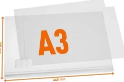Plastf DURABLE vattentål A3 självh 5/fp