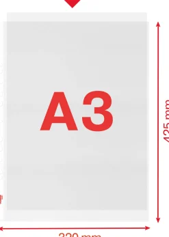 Plastficka ESSELTE A3 Premium Präglad 0.09mm, 50st