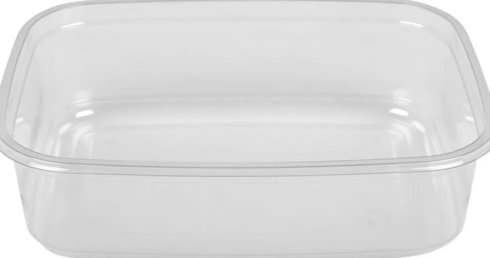Plastform klar rektangulär 350ml 60/fp