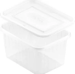 Plastform rektangulär 750ml m. lock50/fp